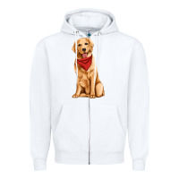 White golden retriever Zipper Hoodie - Artiststas