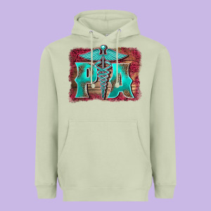 Physician Medical Symbol Assistant Nurse Background Heavyweight Hoodie Designed By Barkaloodesign