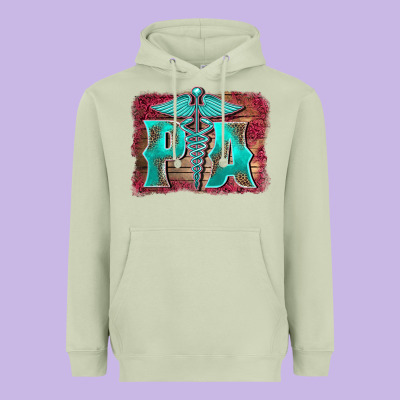 Physician Medical Symbol Assistant Nurse Background Heavyweight Hoodie Designed By Barkaloodesign