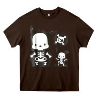 Chocolate Brown pochacco skeleton halloween shirt Heavy Core Tee - longCreatives