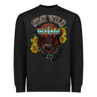 Black turquoise bison Heavyweight Sweatshirt - RacoonDesign