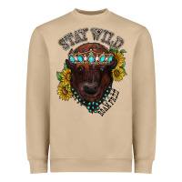 Turquoise Bison Heavyweight Sweatshirt | Teevron