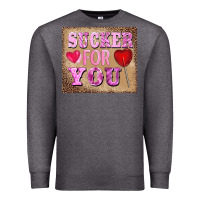 Charcoal Heather valentine's day sucker for you Premium Sweatshirt - BarkalooDesign