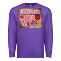 Purple valentine's day sucker for you Premium Sweatshirt - BarkalooDesign