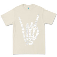 Bone Rock Hand Sign Skeleton Rock N Roll Halloween Faux Pocket Premium Tee - longCreatives