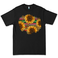 Black sunflower leopard serape patch Premium Tee - Jasminsmagicworld