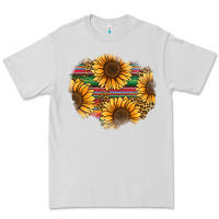 Dove Grey sunflower leopard serape patch Premium Tee - Jasminsmagicworld