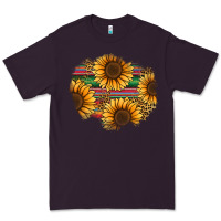 Plum sunflower leopard serape patch Premium Tee - Jasminsmagicworld