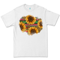 White sunflower leopard serape patch Premium Tee - Jasminsmagicworld