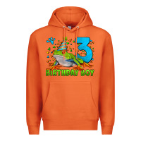 Carrot birthday boy frog age 3 Premium Hoodie - LillyAllenDesigns