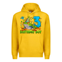 Lemon birthday boy frog age 3 Premium Hoodie - LillyAllenDesigns