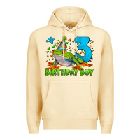 Pina Colada birthday boy frog age 3 Premium Hoodie - LillyAllenDesigns