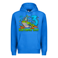 True Royal birthday boy frog age 3 Premium Hoodie - LillyAllenDesigns