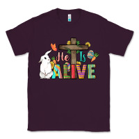 Plum He is alive Easter Day Classic Tee - HowdyJamesFarm