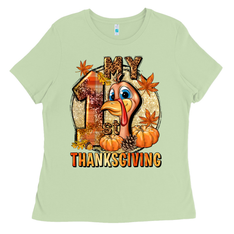 My 1st Thanksgiving Ladies Tee by NancyCooperArtShop | Teevron