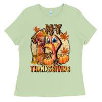 Matcha My 1st Thanksgiving Ladies Tee - NancyCooperArtShop