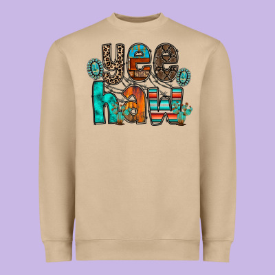 Yee Haw Heavyweight Sweatshirt Designed By Racoondesign