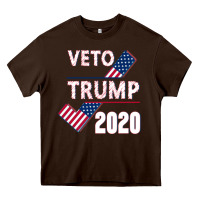 Chocolate Brown Veto Trump 2020 Heavy Core Tee - Bettercallsaul