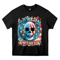 Black made in america skull Heavy Core Tee - JahusDesignShop