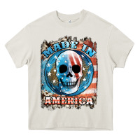 Cream made in america skull Heavy Core Tee - JahusDesignShop