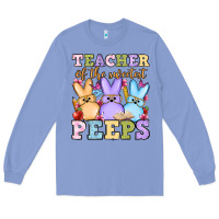 Colony Blue Easter Day Teacher of the sweetest peeps Long Sleeve Tee - OliviaCreatesArt