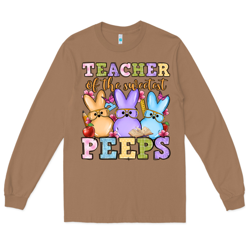 Easter Day Teacher Of The Sweetest Peeps Long Sleeve Tee by OliviaCreatesArt | Teevron