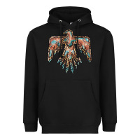 Black thunderbird leopard leather Heavyweight Hoodie - BarkalooDesign