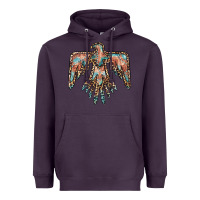 Plum thunderbird leopard leather Heavyweight Hoodie - BarkalooDesign