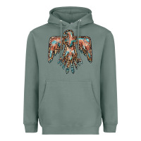 Sage thunderbird leopard leather Heavyweight Hoodie - BarkalooDesign