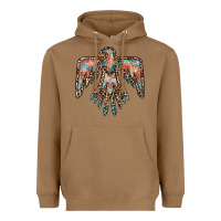 Toasted Coconut thunderbird leopard leather Heavyweight Hoodie - BarkalooDesign