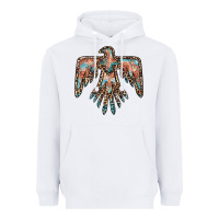 White thunderbird leopard leather Heavyweight Hoodie - BarkalooDesign