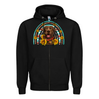 Black chocolate labrador rainbow Zipper Hoodie - Artiststas