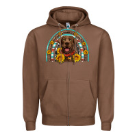 Chestnut chocolate labrador rainbow Zipper Hoodie - Artiststas