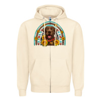 Sandshell chocolate labrador rainbow Zipper Hoodie - Artiststas