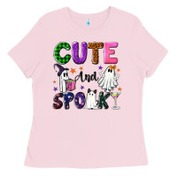 Bubblegum Pink Cute and spooky Ladies Tee - NancyCooperArtShop
