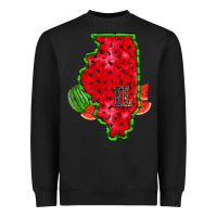 Black illinois watermelon Heavyweight Sweatshirt - RacoonDesign