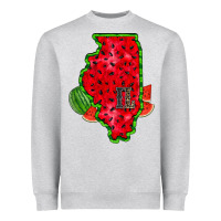 Heather Grey illinois watermelon Heavyweight Sweatshirt - RacoonDesign