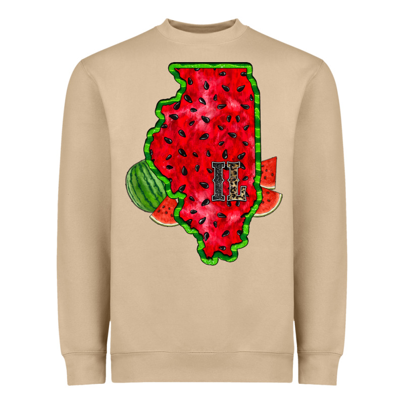 Illinois Watermelon Heavyweight Sweatshirt by RacoonDesign | Teevron