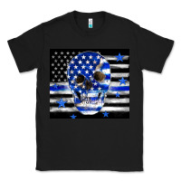 Black police flag patriotic skull Classic Tee - TumblerDesignByShophia