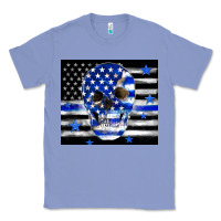 Colony Blue police flag patriotic skull Classic Tee - TumblerDesignByShophia