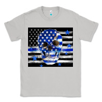 Moon Dust police flag patriotic skull Classic Tee - TumblerDesignByShophia