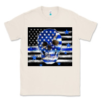Natural police flag patriotic skull Classic Tee - TumblerDesignByShophia