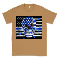 Toasted Coconut police flag patriotic skull Classic Tee - TumblerDesignByShophia