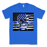 True Royal police flag patriotic skull Classic Tee - TumblerDesignByShophia