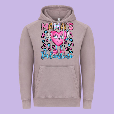 Mama's Valentine Olivia Vintage Hoodie Designed By Oliviacreatesart