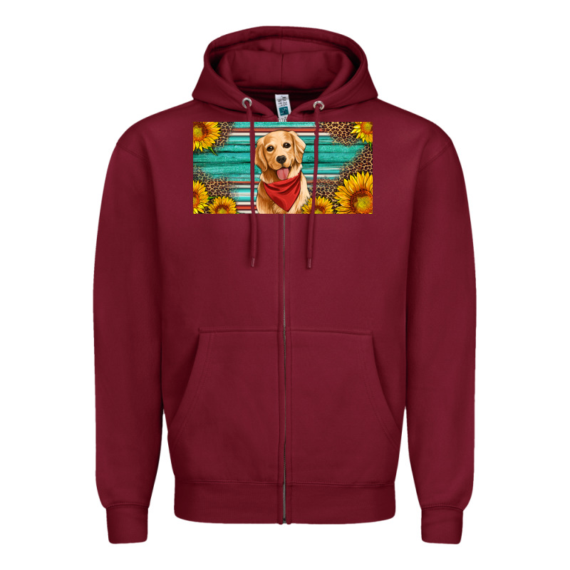 Golden Retriever License Plate Zipper Hoodie by Artiststas | Teevron