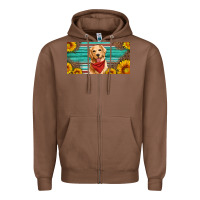 Chestnut golden retriever license plate Zipper Hoodie - Artiststas