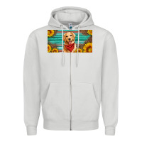 Dove Grey golden retriever license plate Zipper Hoodie - Artiststas