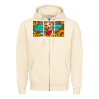 Sandshell golden retriever license plate Zipper Hoodie - Artiststas