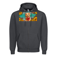 Smoke golden retriever license plate Zipper Hoodie - Artiststas